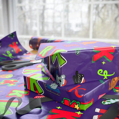 "K" Christmas Wrapping Paper – Alphabet Gift Swap Collection