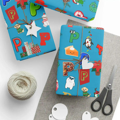 "P" Christmas Wrapping Paper – Alphabet Gift Swap Collection