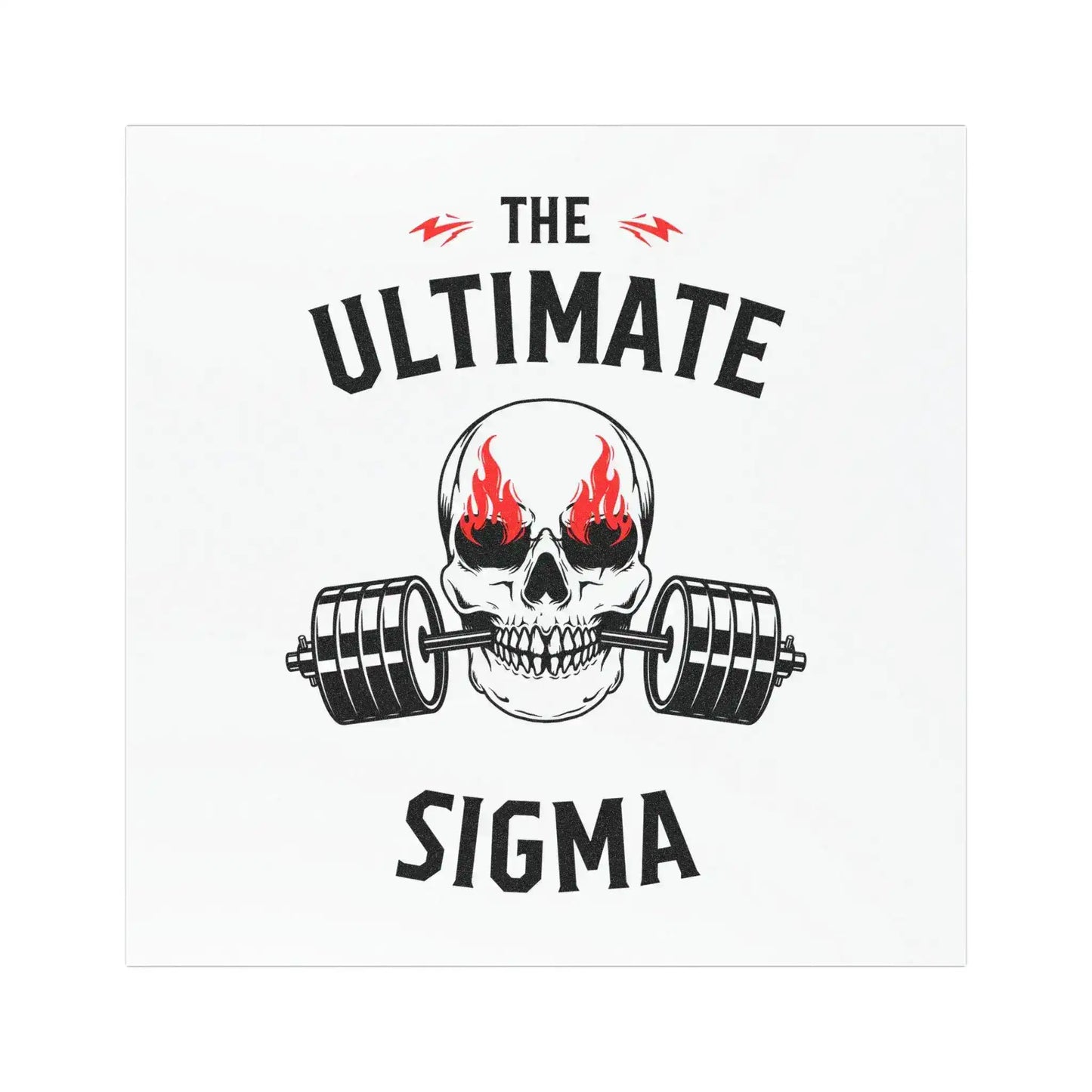 The Ultimate Sigma | Gym Bro Skull 5x5 Magnet