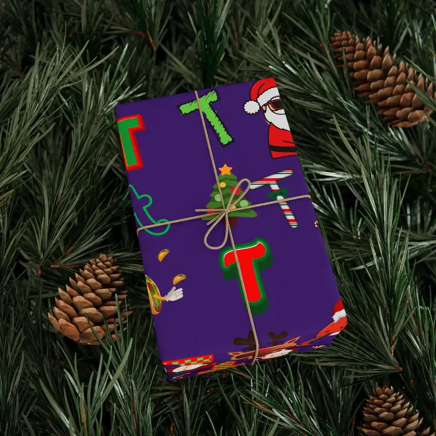 "T" Christmas Wrapping Paper – Alphabet Gift Swap Collection