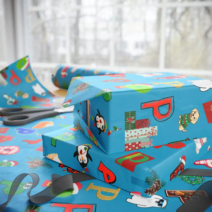 "P" Christmas Wrapping Paper – Alphabet Gift Swap Collection