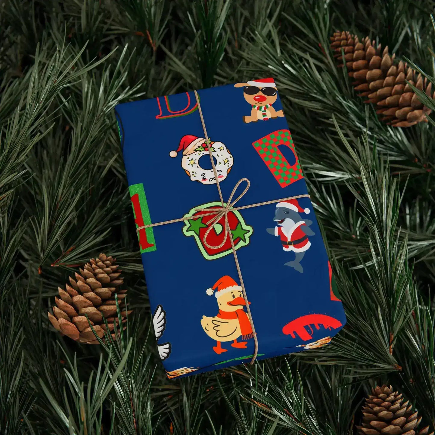 "D" Christmas Wrapping Paper – Alphabet Gift Swap Collection