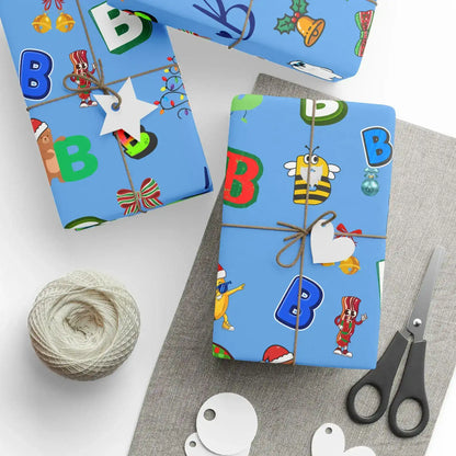 "B" Christmas Wrapping Paper – Alphabet Gift Swap Collection