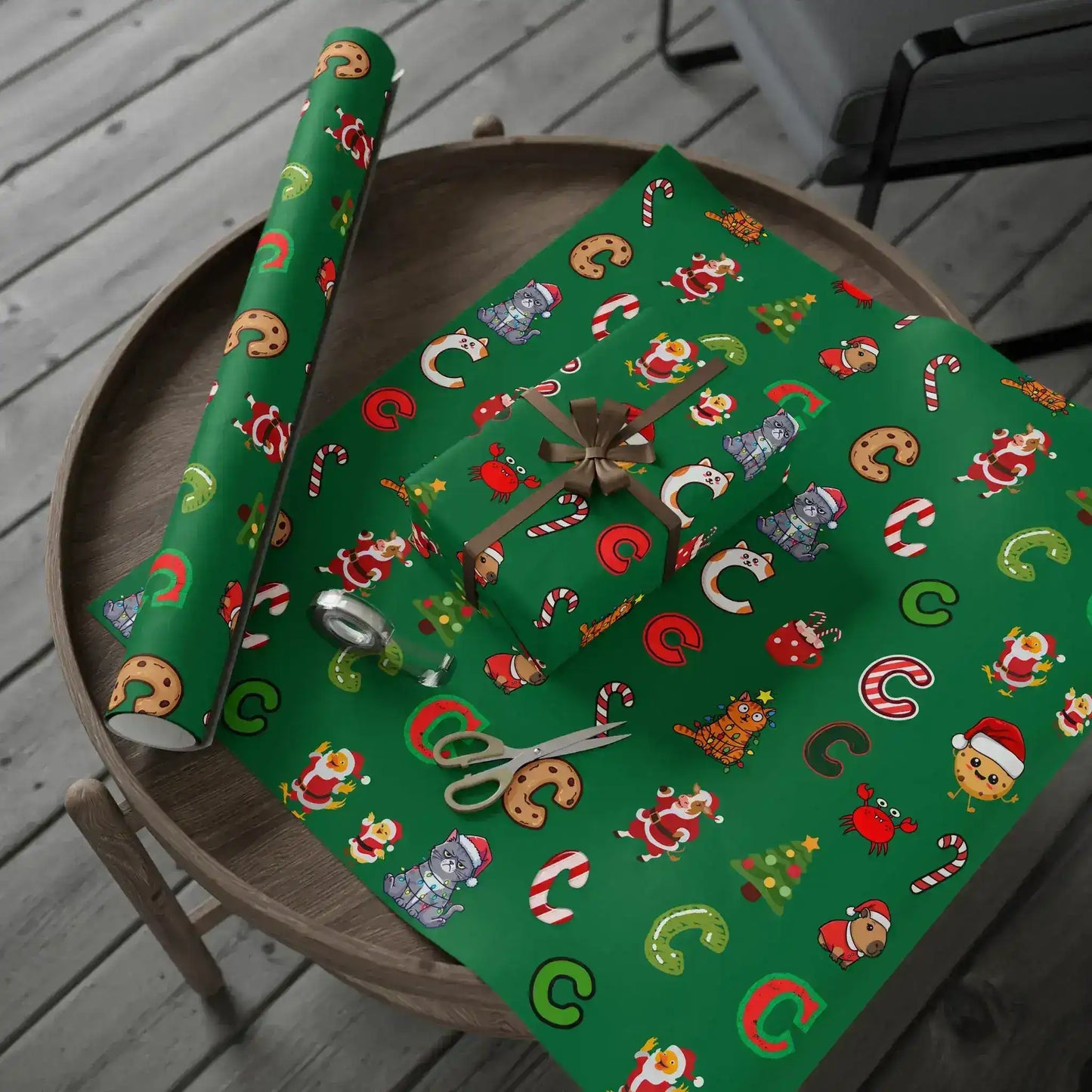 "C" Christmas Wrapping Paper – Alphabet Gift Swap Collection