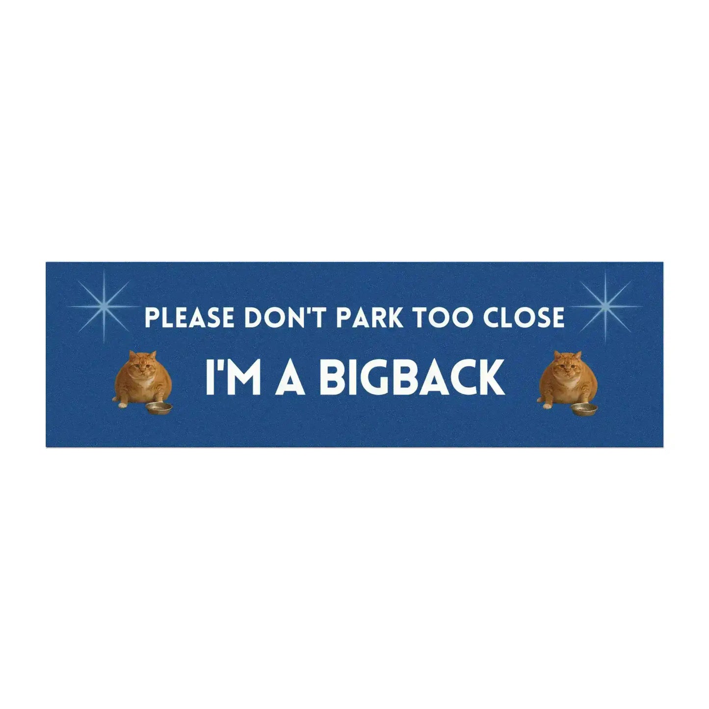 Please Don’t Park Too Close — I’m a Bigback | Funny 10x3 Car Magnet