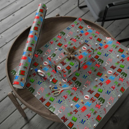 "M" Christmas Wrapping Paper – Alphabet Gift Swap Collection