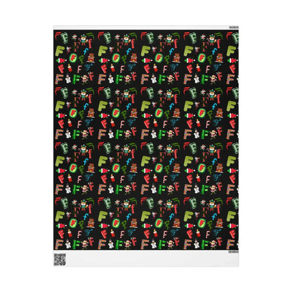 "F" Christmas Wrapping Paper – Alphabet Gift Swap Collection