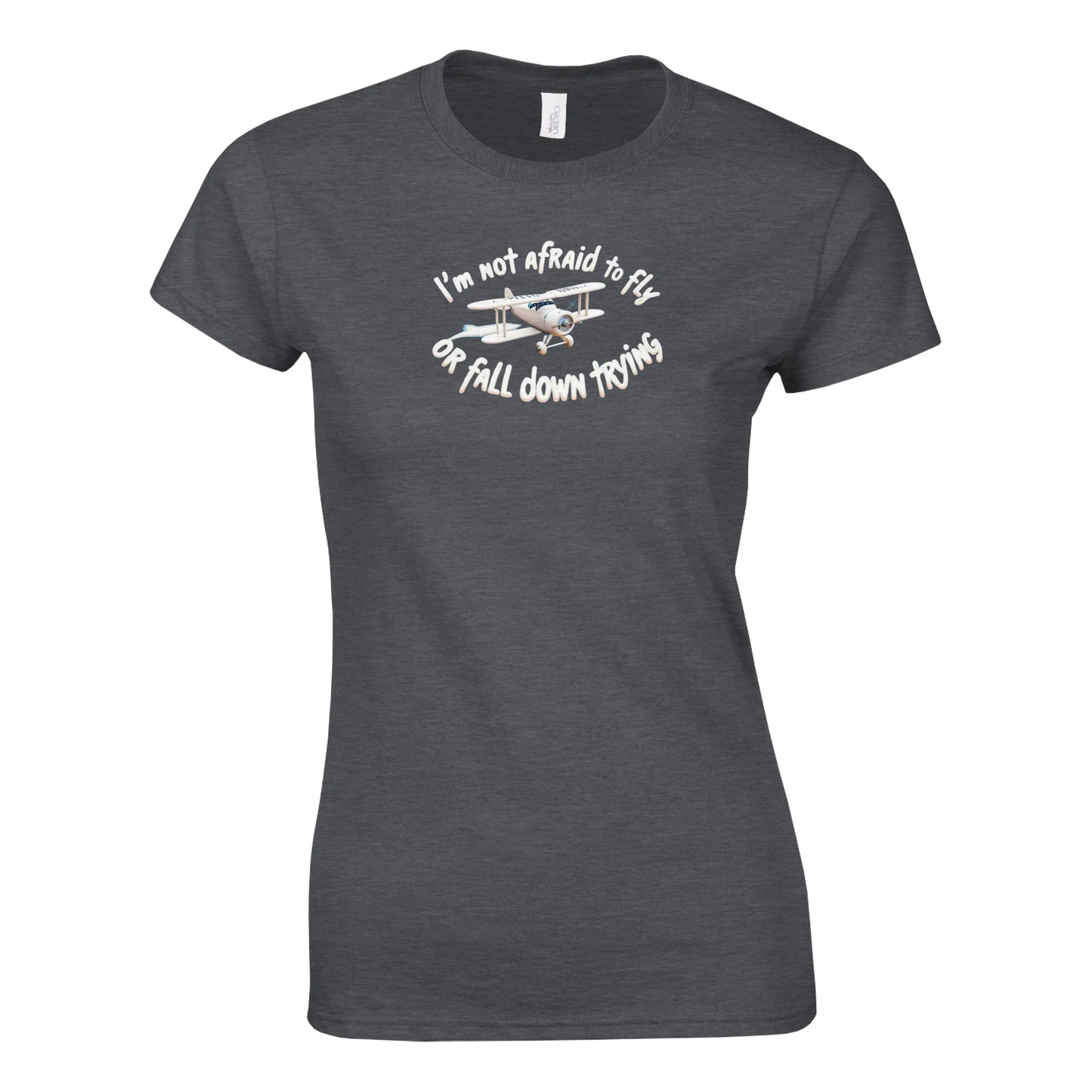 Skywriting - Women's Graphic TeeThis women's sized graphic tee features the inspiring phrase "I'm Not Afraid to Fly or Fall Down Trying," drawn from the heartfelt lyrics of Andrew McMahon in the WiPrint MaterialSkywriting - Women's Graphic TeeCady Creations