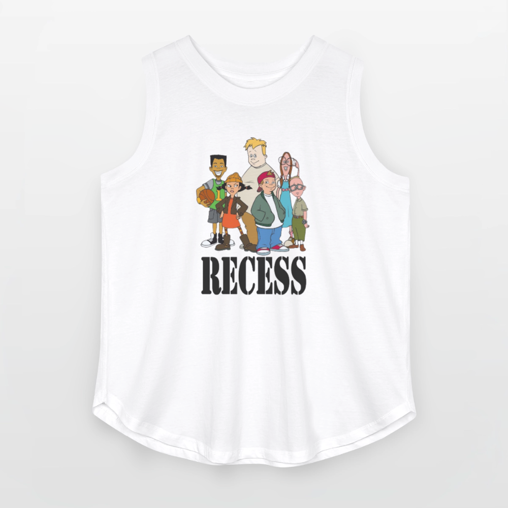 90s Recess Playground Crew - Women’s Curvy Tank - white