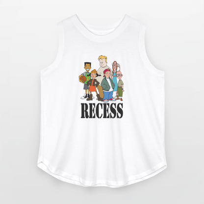 90s Recess Playground Crew - Women’s Curvy Tank - white