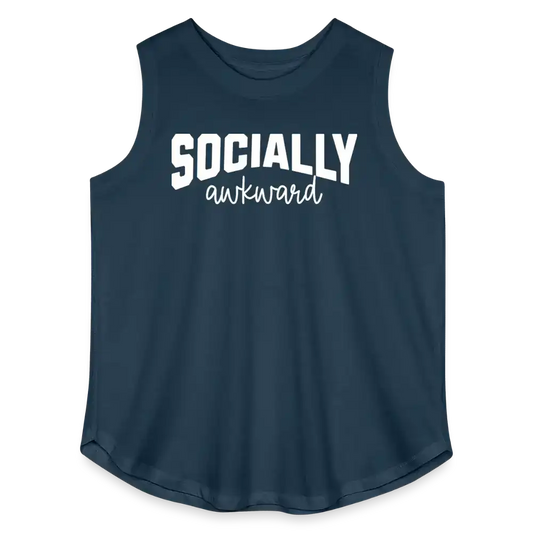 Socially Awkward - Curvy Tank Top - denim