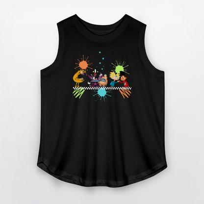 90s Nostalgia Cartoon - Women’s Curvy Tank - black