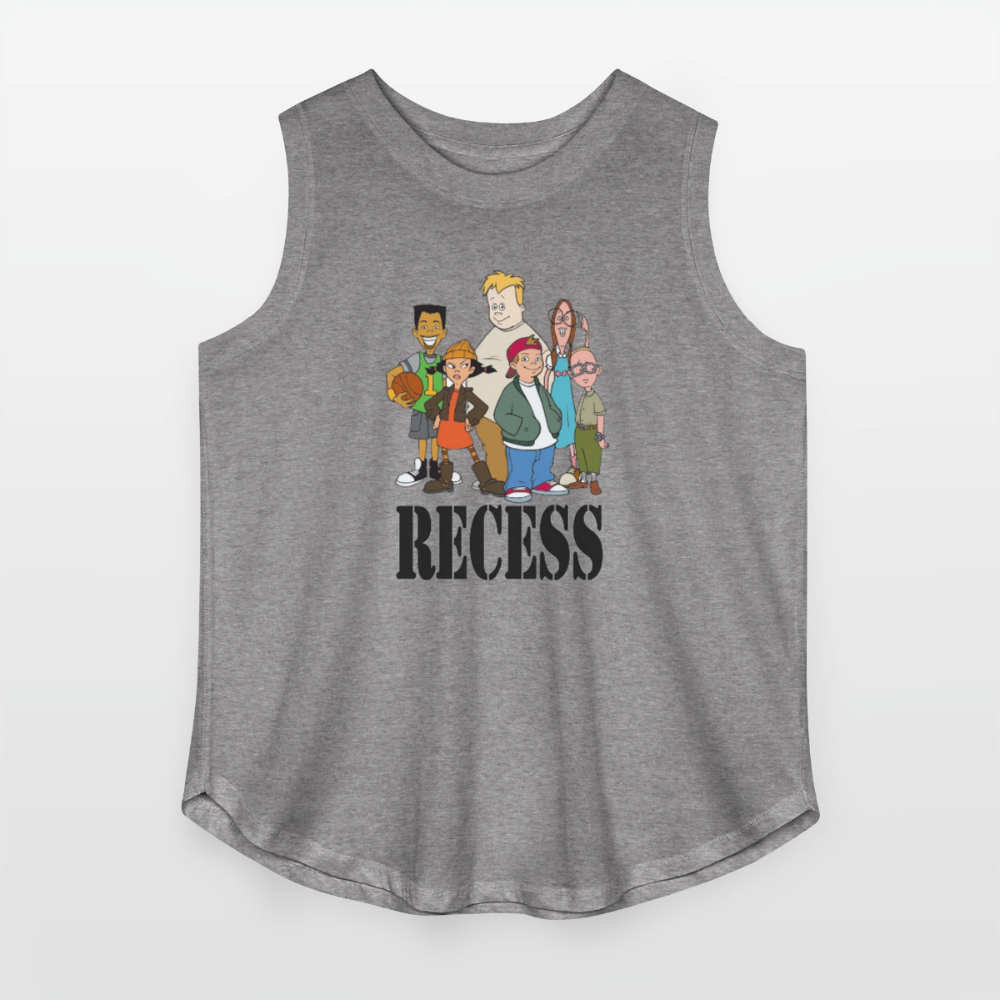 90s Recess Playground Crew - Women’s Curvy Tank - granite heather 