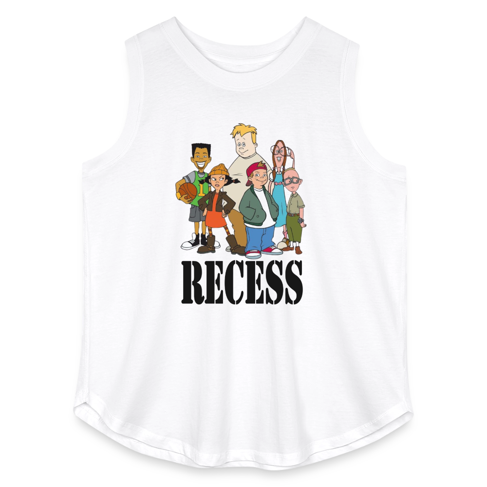 90s Recess Playground Crew - Women’s Curvy Tank - white