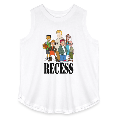 90s Recess Playground Crew - Women’s Curvy Tank - white