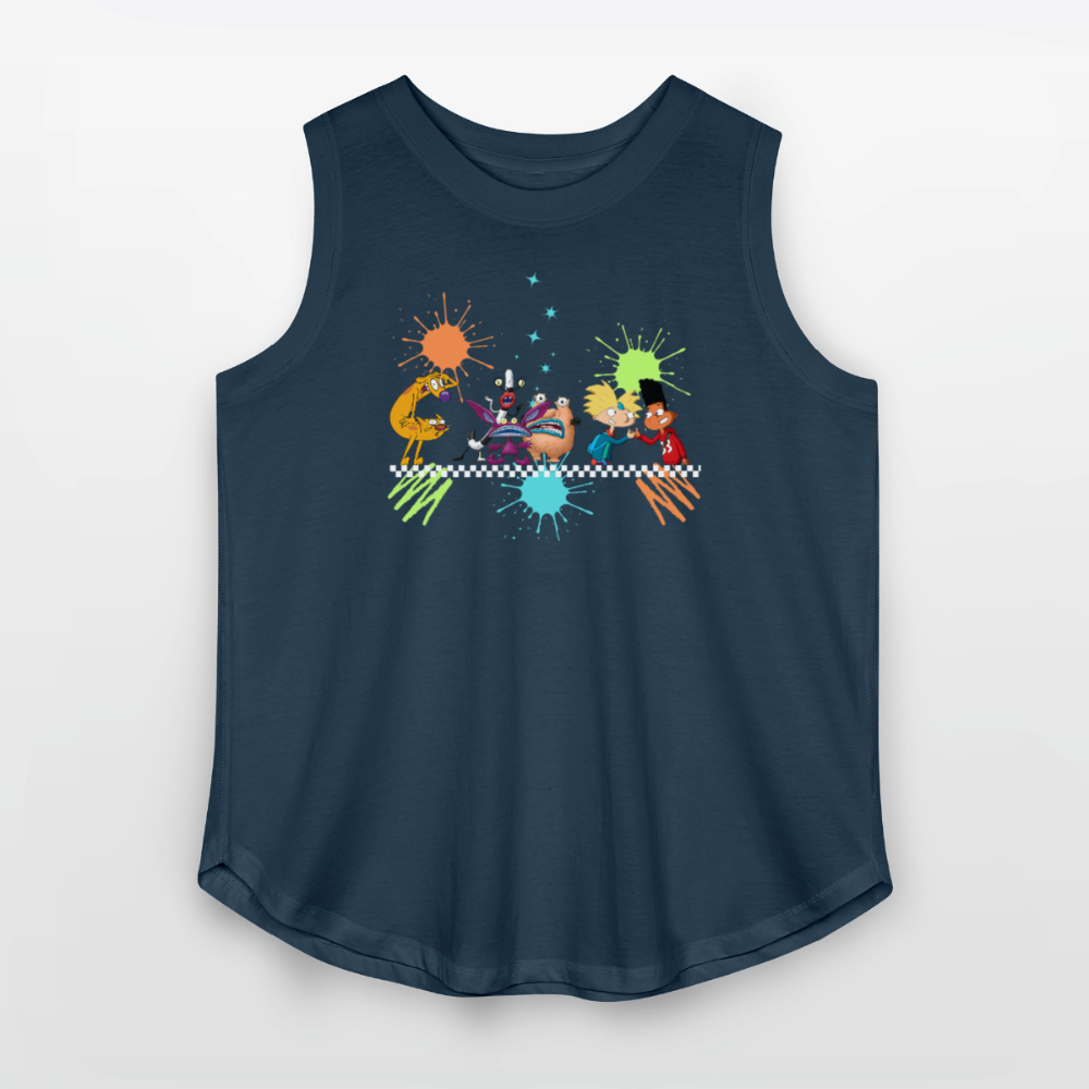 90s Nostalgia Cartoon - Women’s Curvy Tank - denim