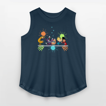 90s Nostalgia Cartoon - Women’s Curvy Tank - denim