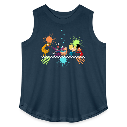 90s Nostalgia Cartoon - Women’s Curvy Tank - denim