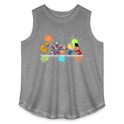 90s Nostalgia Cartoon - Women’s Curvy Tank - granite heather 