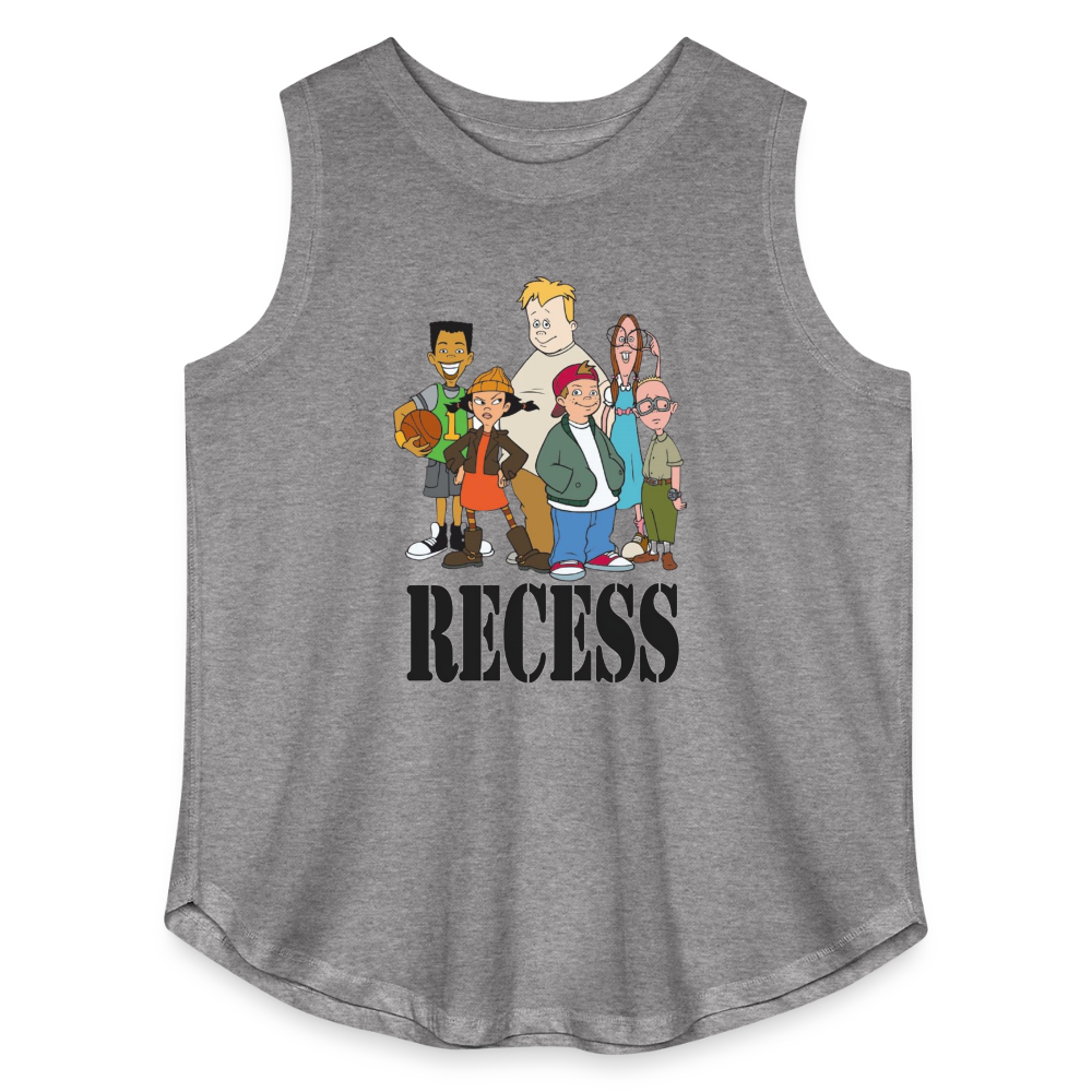 90s Recess Playground Crew - Women’s Curvy Tank - granite heather 