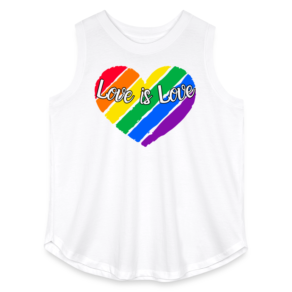 Love Is Love - Women's Curvy Tank - white