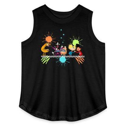 90s Nostalgia Cartoon - Women’s Curvy Tank - black