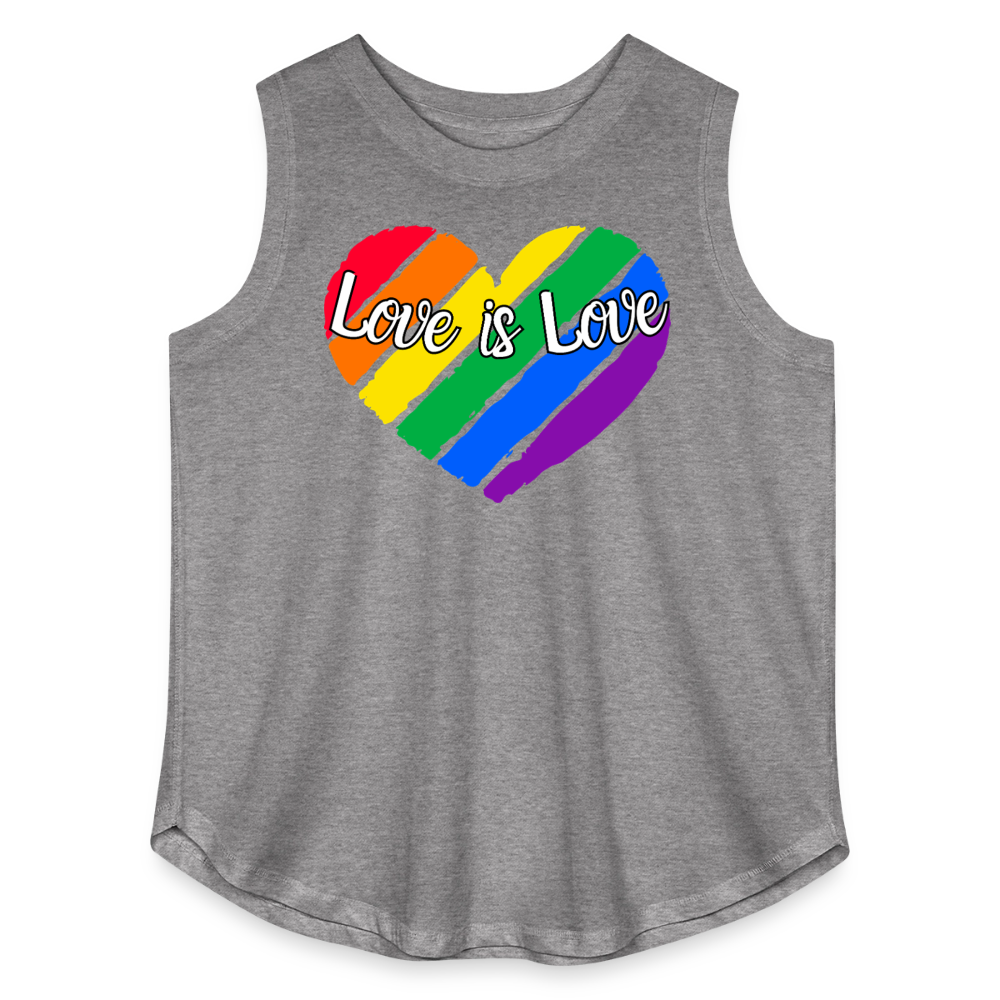 Love Is Love - Women's Curvy Tank - granite heather 