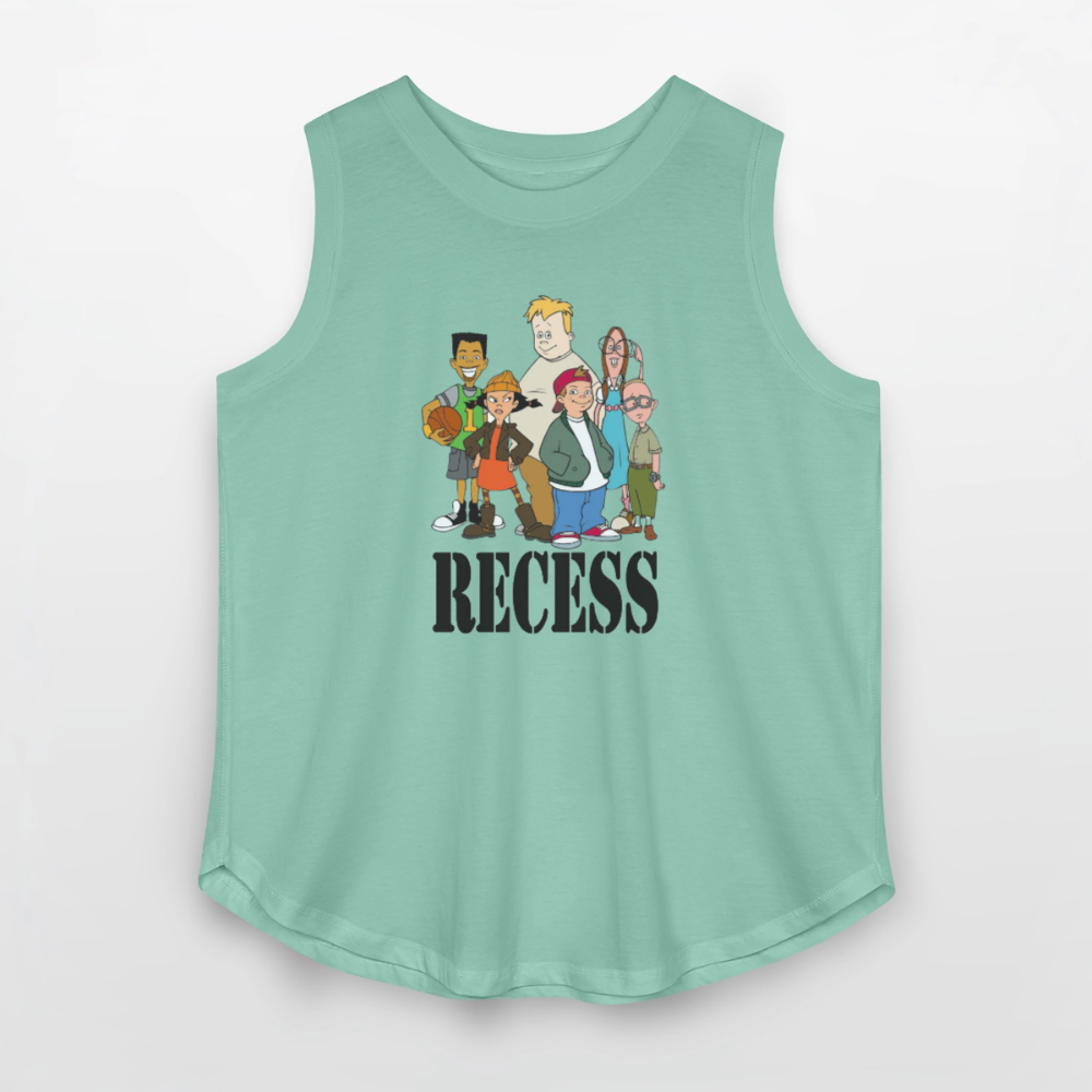 90s Recess Playground Crew - Women’s Curvy Tank - saltwater
