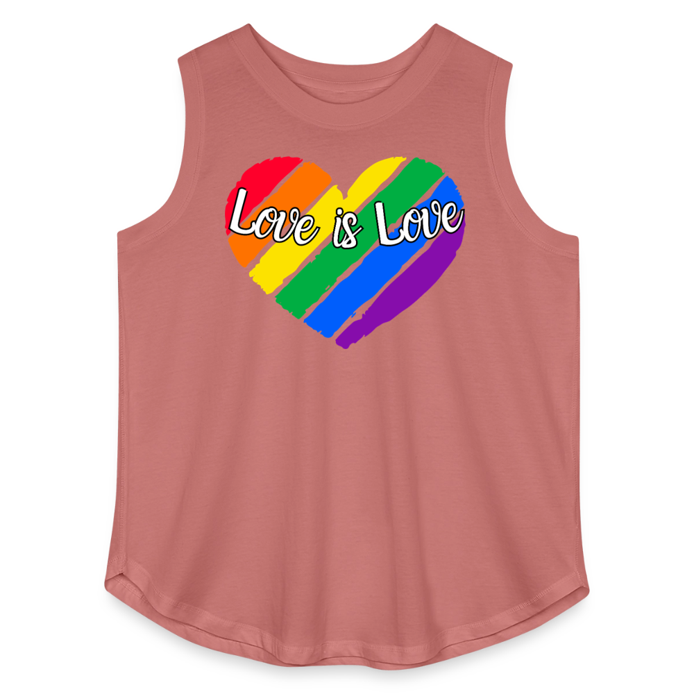 Love Is Love - Women's Curvy Tank - mauve