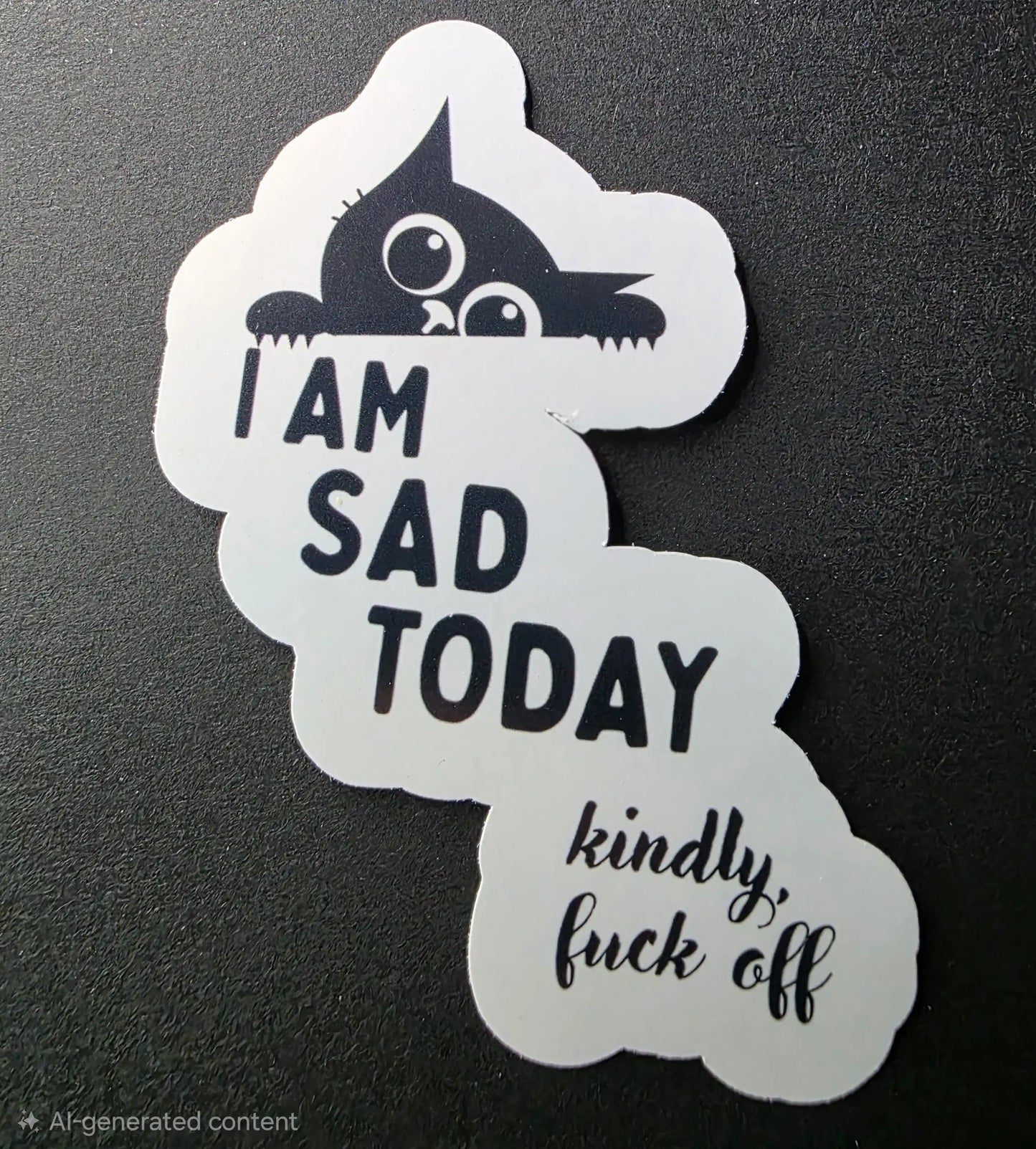 I Am Sad Today Kindly Fu*k Off Premium Vinyl Sticker