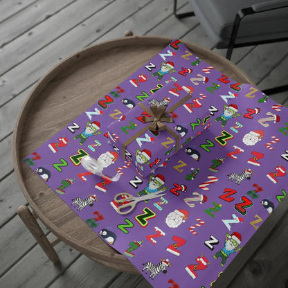 "Z" Zombie Santa Christmas Wrapping Paper – Alphabet Gift Swap Collection