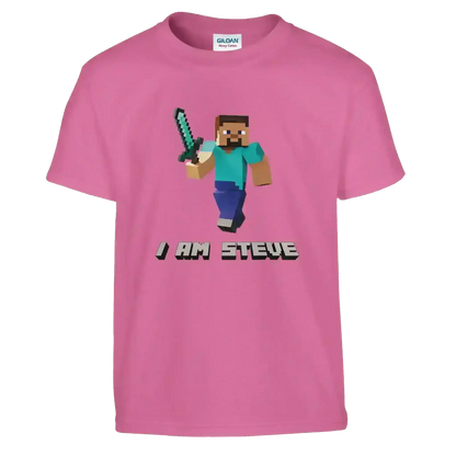 I Am Steve Minecraft Youth Graphic Tee - Cady Creations