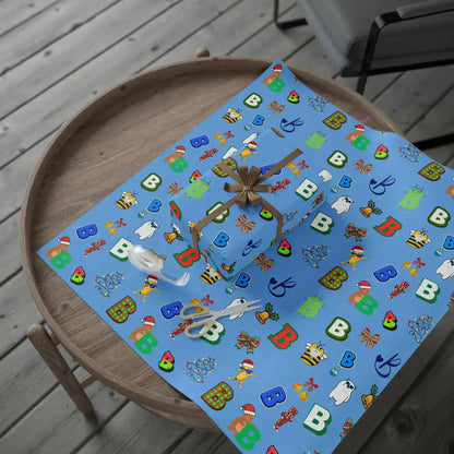 "B" Christmas Wrapping Paper – Alphabet Gift Swap Collection