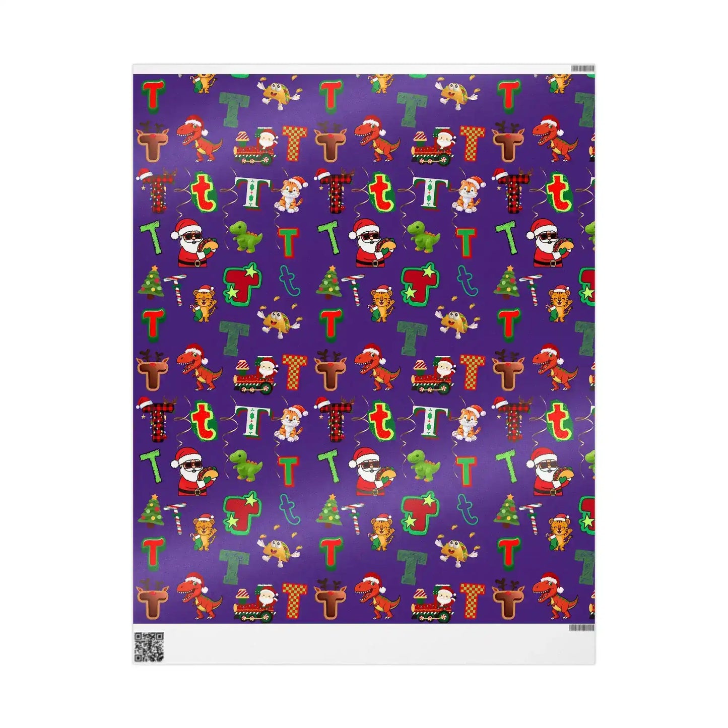 "T" Christmas Wrapping Paper – Alphabet Gift Swap Collection