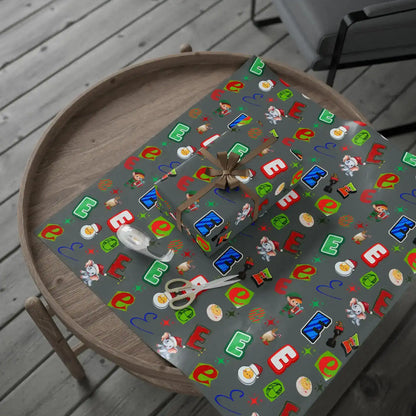"E" Christmas Wrapping Paper – Alphabet Gift Swap Collection