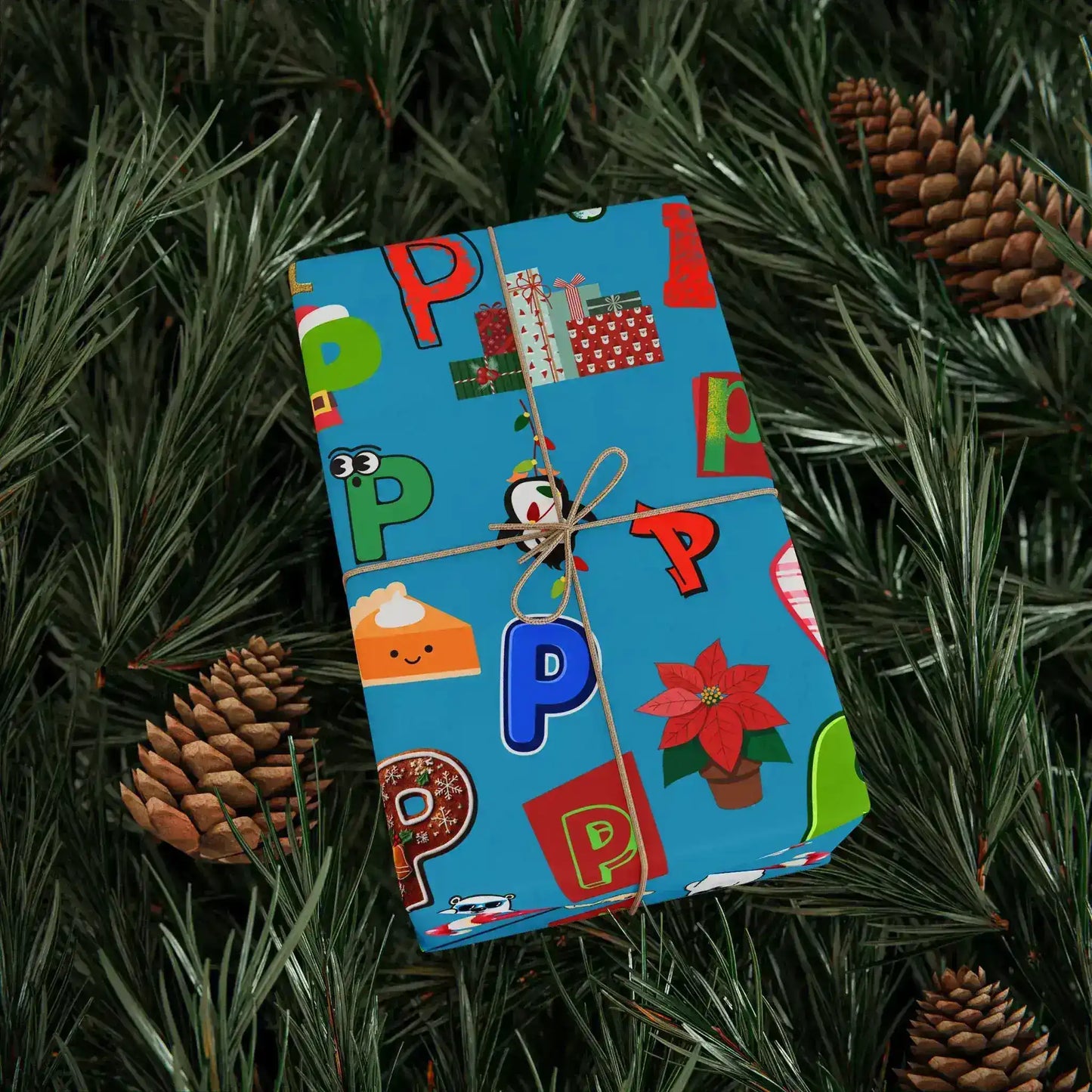 "P" Christmas Wrapping Paper – Alphabet Gift Swap Collection