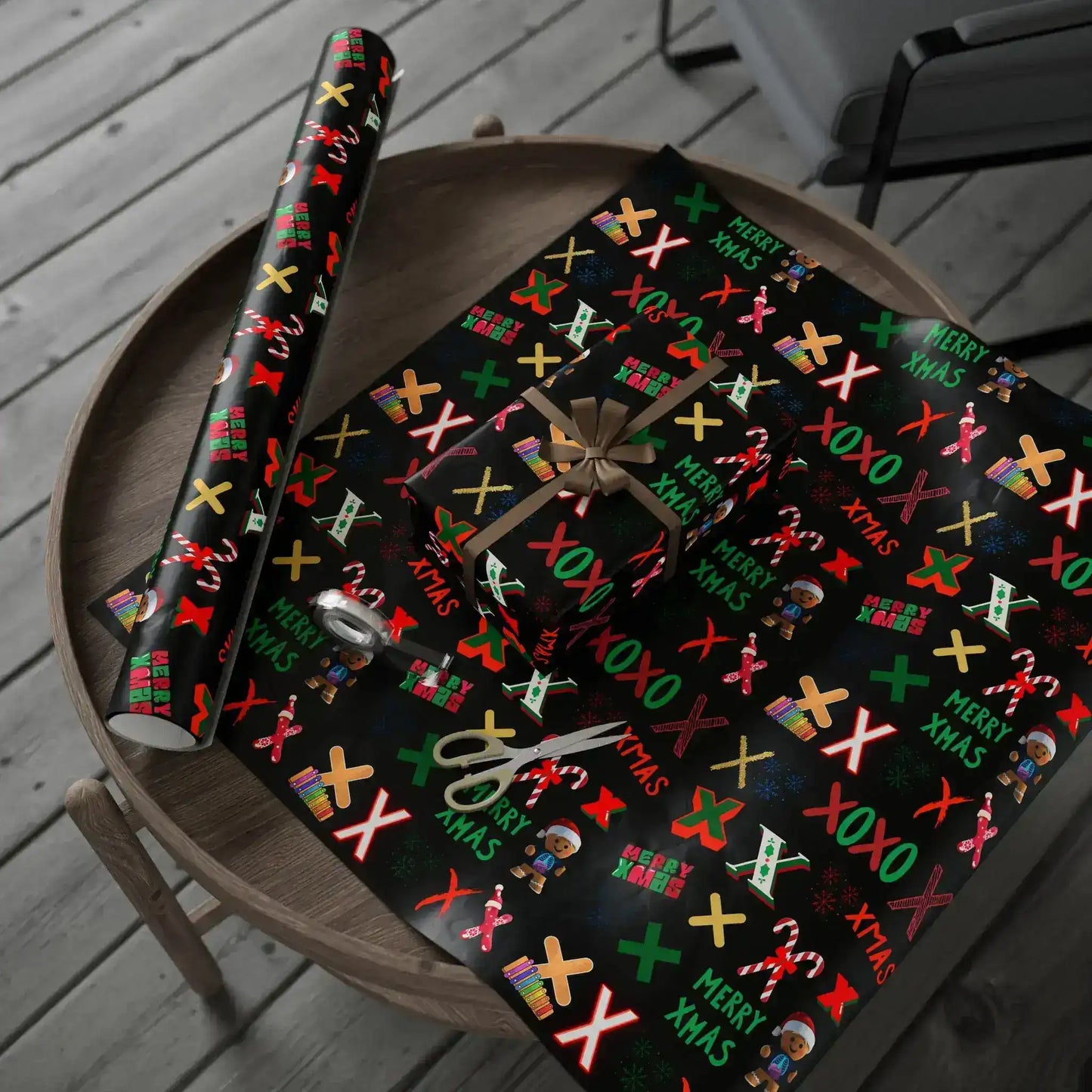 "X" Christmas Wrapping Paper – Alphabet Gift Swap Collection