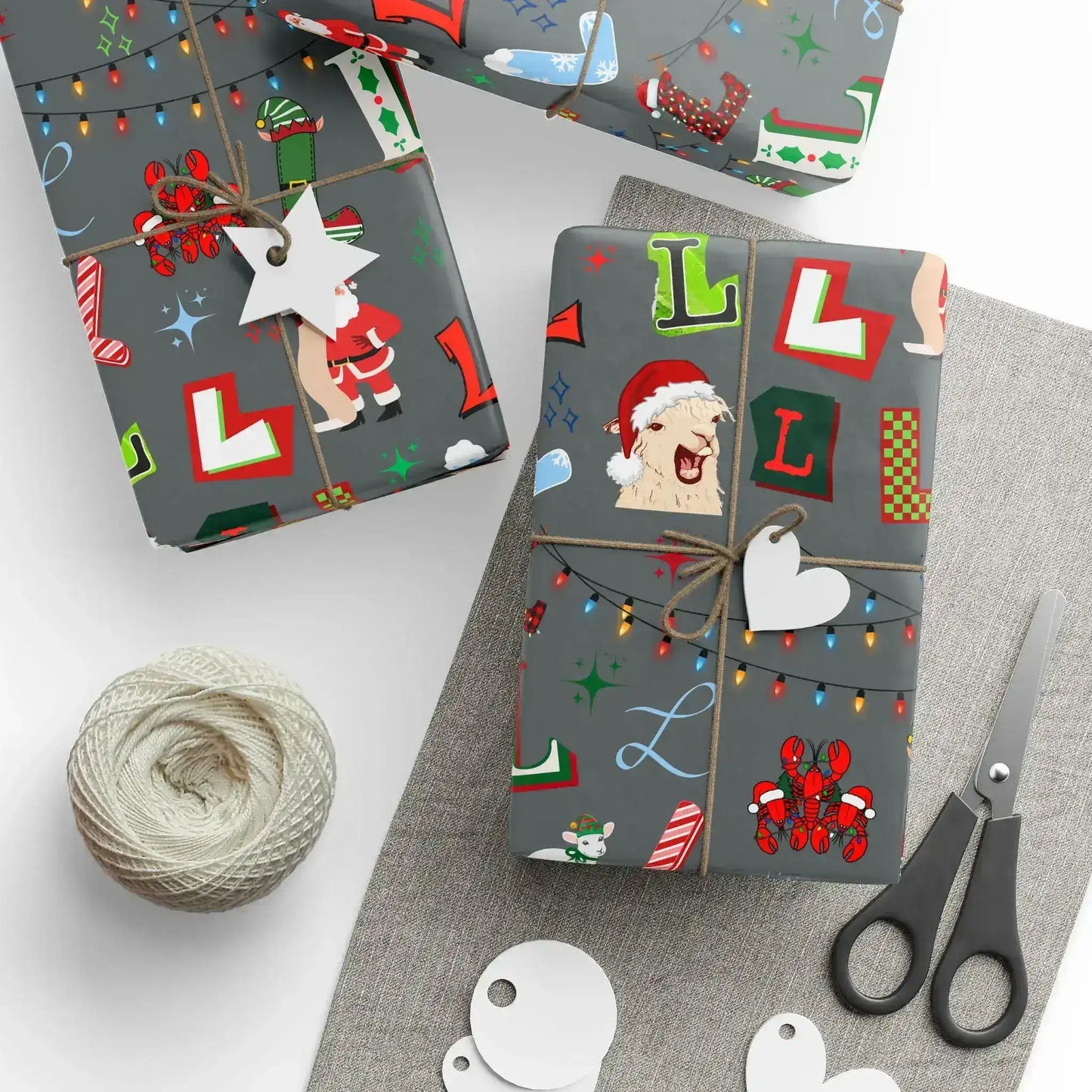 "L" Christmas Wrapping Paper – Alphabet Gift Swap Collection