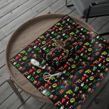 "F" Christmas Wrapping Paper – Alphabet Gift Swap Collection