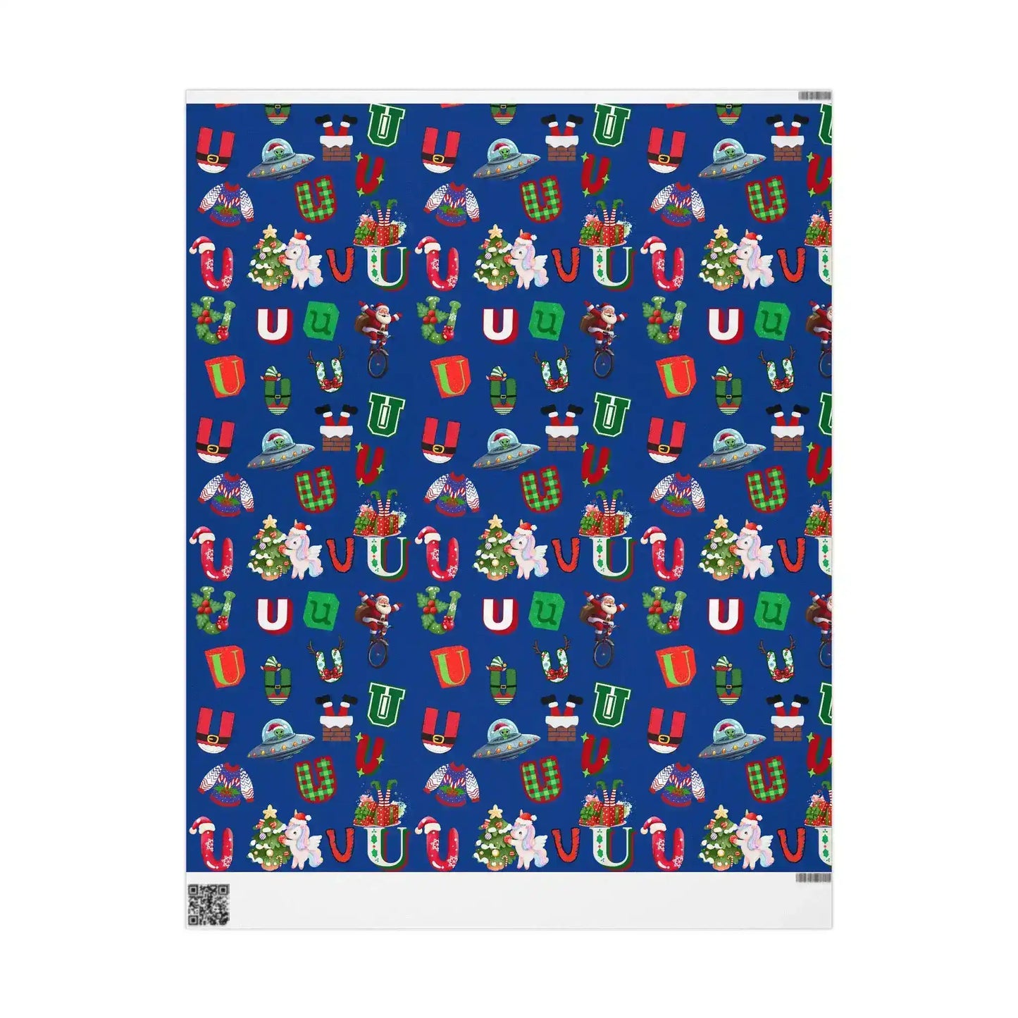 "U" Christmas Wrapping Paper – Alphabet Gift Swap Collection