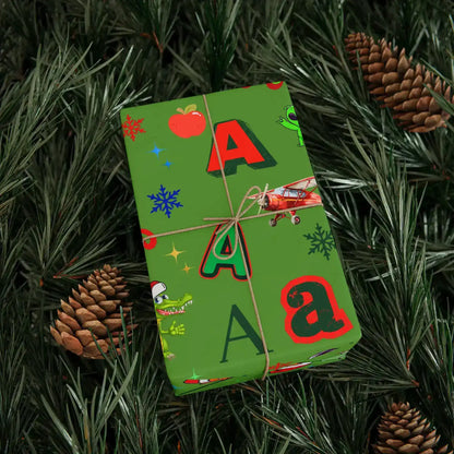 "A" Christmas Wrapping Paper – Alphabet Gift Swap Collection