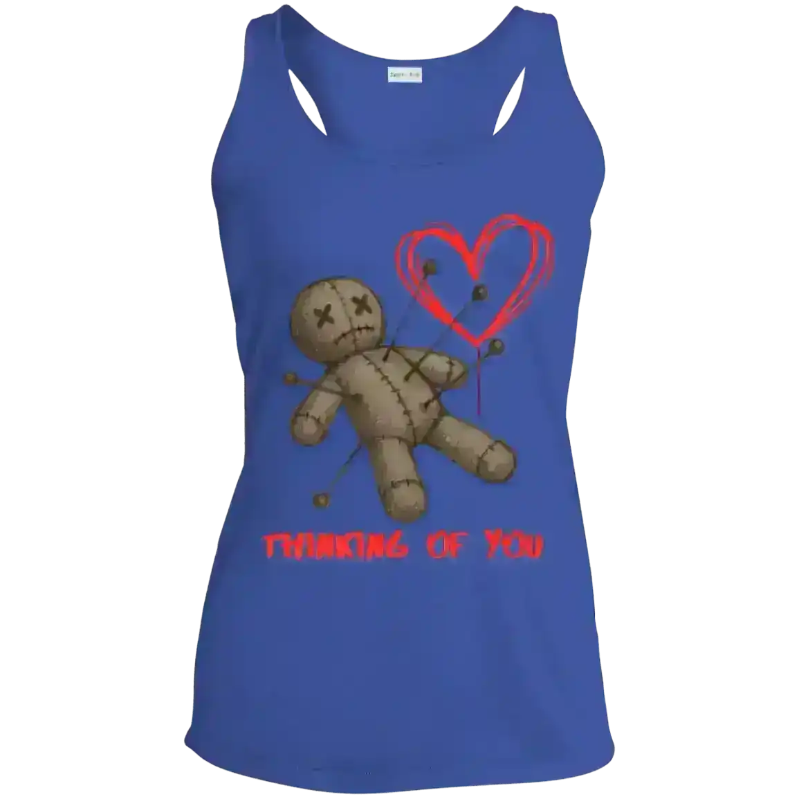 Thinking Of You Voodoo Doll Dark Humor Racerback Tank - Cady Creations