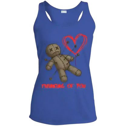 Thinking Of You Voodoo Doll Dark Humor Racerback Tank - Cady Creations