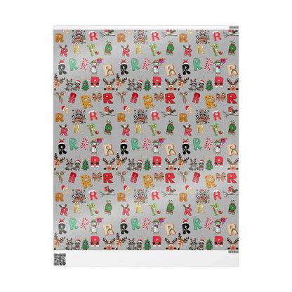"R" Christmas Wrapping Paper – Alphabet Gift Swap Collection
