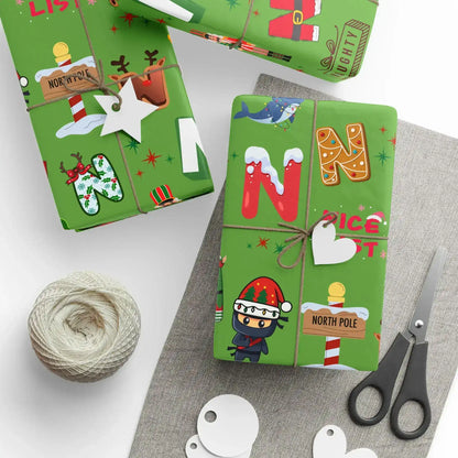 "N" Christmas Wrapping Paper – Alphabet Gift Swap Collection