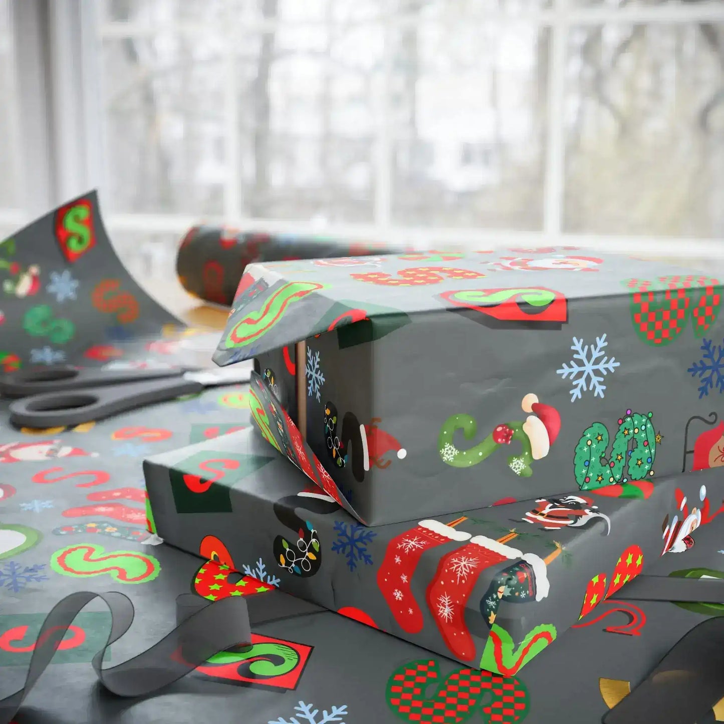 "S" Christmas Wrapping Paper – Alphabet Gift Swap Collection