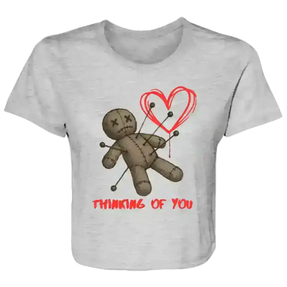 Thinking Of You Voodoo Doll Dark Romance Flowy Crop Top - Cady Creations