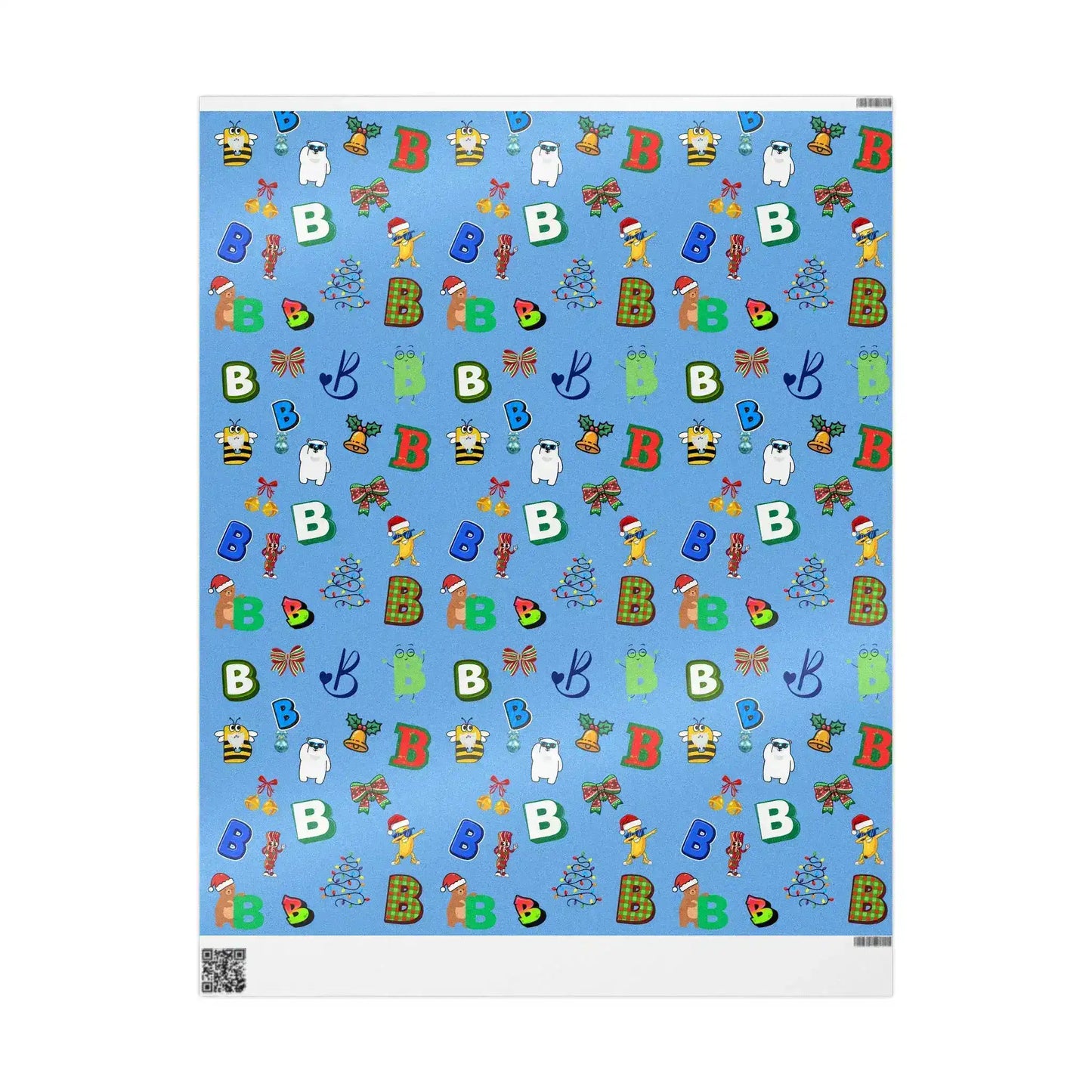 "B" Christmas Wrapping Paper – Alphabet Gift Swap Collection