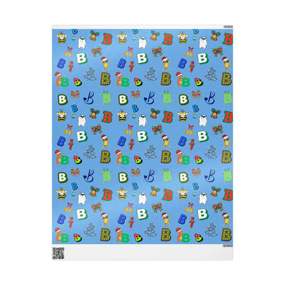 "B" Christmas Wrapping Paper – Alphabet Gift Swap Collection