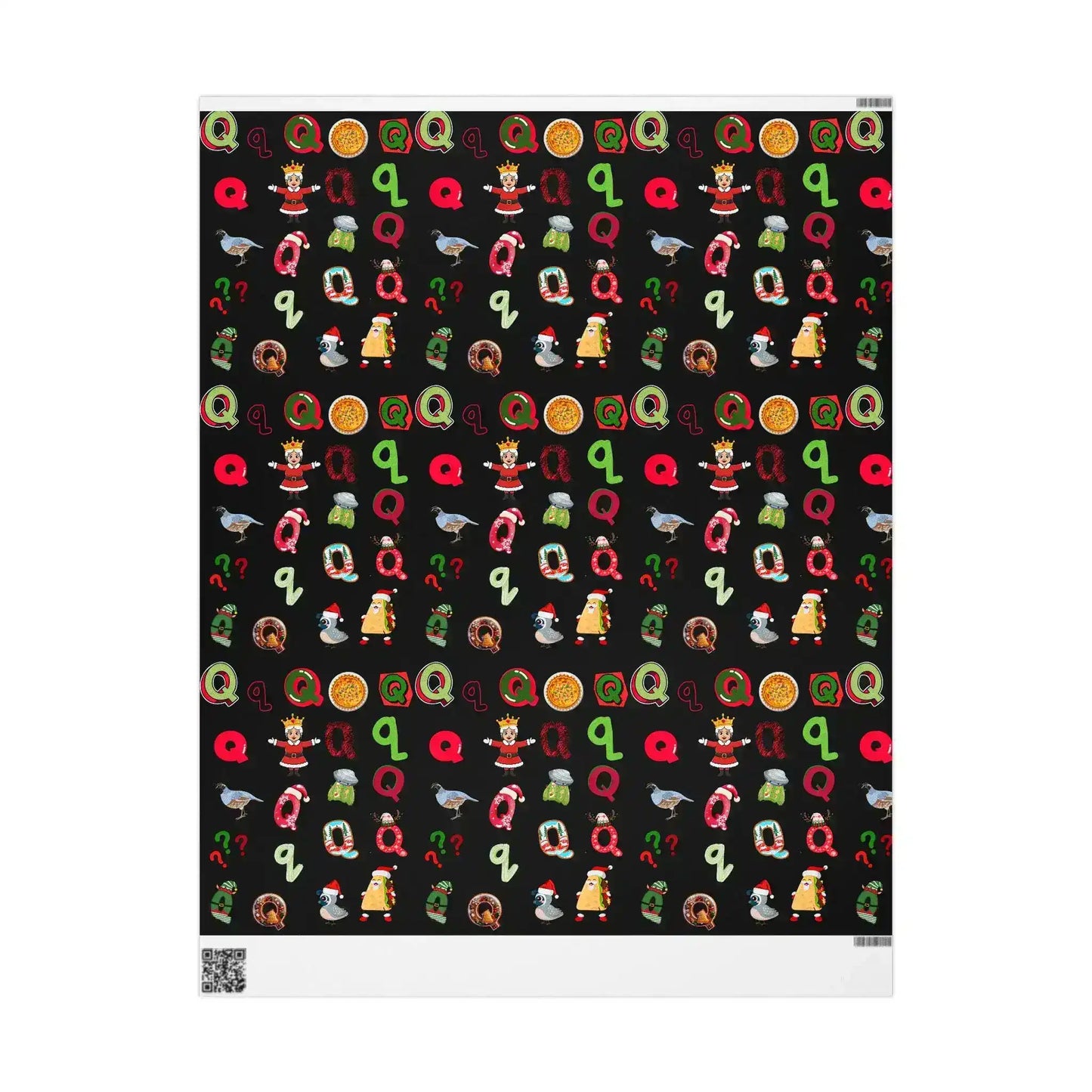 "Q" Christmas Wrapping Paper – Alphabet Gift Swap Collection